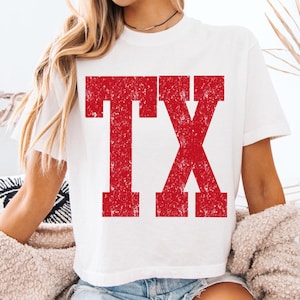 Texas TX Varsity Style PNG, Lone Star State Graphic (Digital Download)