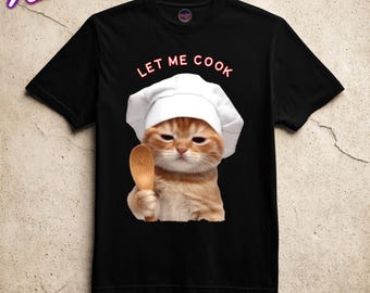 Kockens t-shirt med kattmotiv - rolig kock