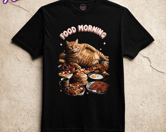 Kattunge T-shirt med äpplemotiv Rolig kattunge