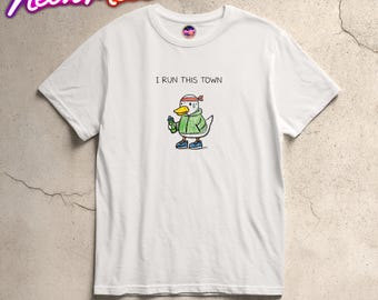 Jag kör denna stad Anka T-shirt Rolig löpartröja, söt jogging Anka T-shirt