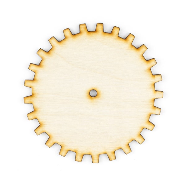 Solid-SteamPunk Gears-Craft Gears-Wood Gears-Laser Cut -Choose A Size - 1 Inch through 11.75 Inch-Solid Design-25 Square Tooth