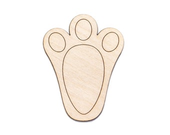 Bunny Foot Wood Cutout-Cute Animal Foot-Spring Decor-Various Sizes-DIY Crafts-Unfinished Wood-Rabbit Foot-Footprints-Wood Bunny Feet-Easter