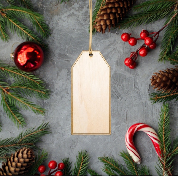 Geschenk HolzAnhänger-Weihnachten Geschenkanhänger-Blanko oder gefüttert-Verschiedene Größen-DIY Basteln-Weihnachtsfeier-Weihnachten Holz Geschenk Akzente-Tag Ausschnitte-Weihnachtsdekoration