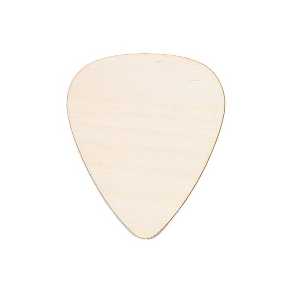 Guitar Pick Blank Wood Cutout- Music Accessories Decor-Various Sizes-DIY Crafts-Unfinished Wood-Guitarist Decor-Musician Wood Crafts Cuts