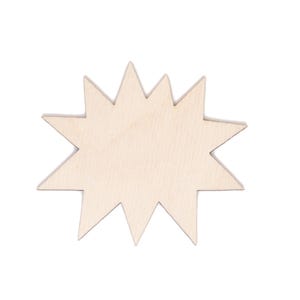 Announcement Bubble Blank Wood Cutout - Laser Cut Unfinished Craft Shape - Multiple Sizes
