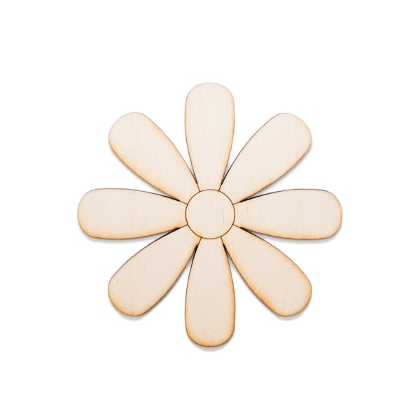 Cute Daisy Wood Cutout-Flower Cutout-Simple Daisy Design-DIY Crafts-Floral Party Favors-Classroom Decor-Daisy Decor-Various Sizes-Florals
