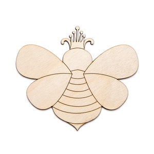 Cute Bee Painted Wood Cutout-choose A Size-diy Crafts-bee Decor