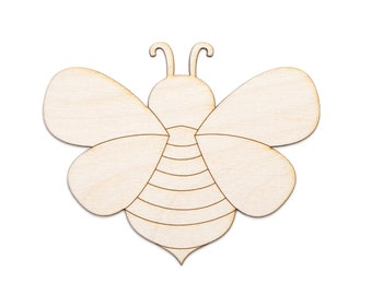 Cute Bee-Wood Cutout-Detailed-Choose A Size-DIY Crafts-Bee Decor-Bee Theme Party Favors-Bee Gifts-Honey Bee Wood cutout-Cute Bee Home Decor