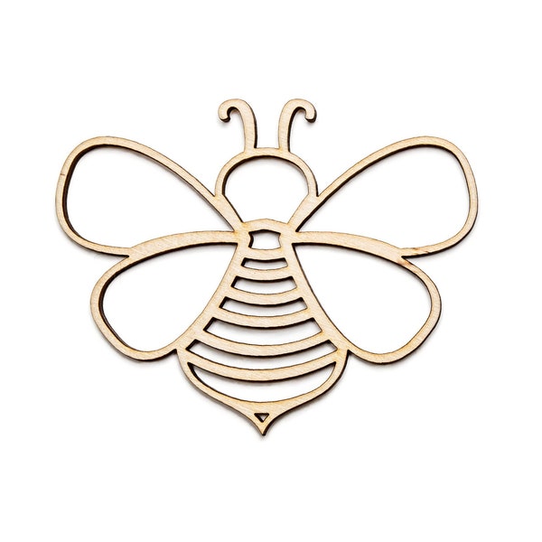 Cute Bee-Intricate Detail Wood Cutout-Hollow Cut-Choose A Size-DIY Crafts-Bee Decor-Bee Theme Party Favors-Bee Gifts-Honey Bee Wood cutout