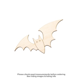 Bat Wood Cutout-Angled Design-Bats And Creatures Wood Decor-Halloween Decor-Various Sizes-DIY Crafts-Spooky Bats Decor-Bats In Motion