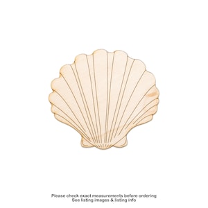 Clam Shell-Detailed Wood Cutout-Seashells Wood Decor-Nautical Decor-Various Sizes-DIY Crafts-Nautical Party Theme Decor-Beach Accents