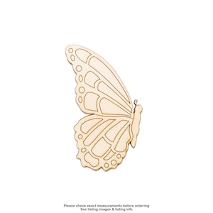 Butterfly Side Profile-Detail Wood Cutout-Butterfly Theme Decor-Bugs And Insects Decor-Various Sizes-DIY Crafts-Spring Bugs-Butterfly Shapes