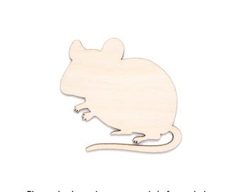 Maus Holz Ausschnitt - Laser Cut Unfertige Handwerk Form - Mehrere Größen