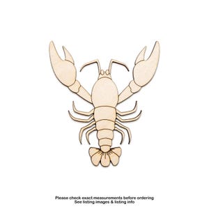 Lobster Wood Cutout-Detail-Sea Creatures Wood Decor-Crustaceans-Various Sizes-DIY Crafts-Lobster Theme Decor-Cooking Wood Accents-Sea Life