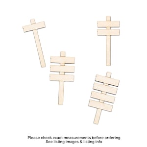 Rectangle Plank Sign Post Wood Cutout - Laser Cut Unfinished Craft Shape - Multiple Sizes