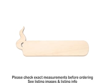 Cigar With Smoke Blank Wood Cutout - Laser Cut Unfinished Craft Shape - Multiple Sizes
