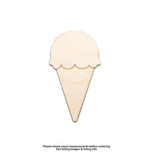 Eis Kegel-Holz Ausschnitt-Dessert Thema Dekor-Verschiedene Größen-DIY Handwerk-Eis Party Handwerk-Eis Holz Akzente-Klassische Eiscreme