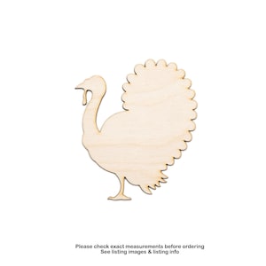 Turkey-Side Profile-Blank Wood Cutout-Wild Bird Silhouette-Fall Decor-Various Sizes-DIY Crafts-Turkey Wood Decor And Crafts-Animal Shapes