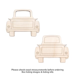 Découpe en bois de l'arrière du camion vintage-décor vintage de camions et de voitures-différentes tailles-bricolage-deux options de conception-décor de vacances-ferme
