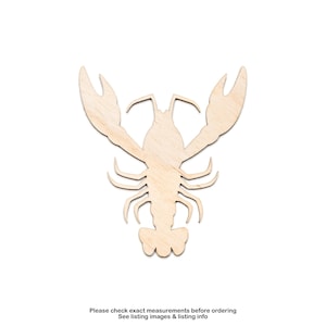 Lobster Blank Wood Cutout-Lobster Theme Wood Decor-Ocean Creatures-Various Sizes-DIY Crafts-Sea Creatures Wood Shapes-Lobster Blank Shapes