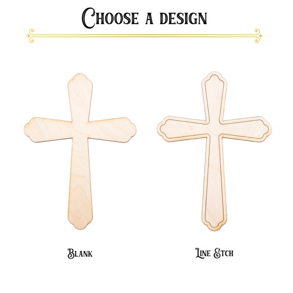 50-Pack Unfinished Wood Cross Cutout, Wooden Cross for DIY Craft