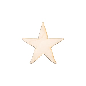 Star Fish Wood Cutout-Cute Star Fish Wood Shape-Nautical Decor-DIY Crafts-Sea Creatures-Various Sizes-Nautical Decor-Beach Theme Accents