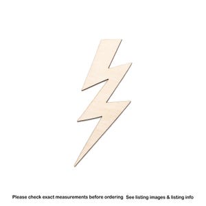 Blitz Bolt-Holz Ausschnitt-Sturm Akzente-Electric Bolt-Verschiedene Größen-DIY Handwerk-Stürmisches Wetter Thema Dekor-Unfertiger Holz-Blitz Bolt Ausschnitt