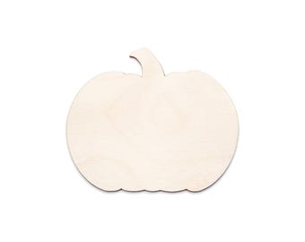 Pumpkin Blank Wood Cutout - Laser Cut Unfinished Craft Shape - Multiple Sizes