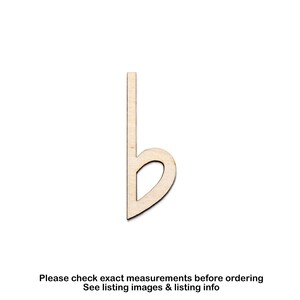 Flat Note Wood Cutout Music Notations And Symbols Music Writing Decor Various Sizes DIY Crafts Unfinished Wood Sheet Note Wood Cutouts