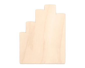 Books Upright Blank Wood Cutout - Laser Cut Unfinished Craft Shape - Multiple Sizes