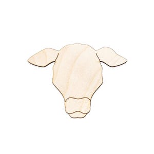 Cow Head-Blank Wood Cutout-Farm Animals Wood Decor-Cow Sign-Various Sizes-DIY Crafts-Country Style Style Decor-Animal Shapes-Minimal Detail