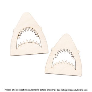 Haaienmond-houten uitsnede-haai thema feest decor-twee ontwerpopties-verschillende maten-doe-het-zelf ambachten-kinderen overschilderbare ambachten-zeedieren-aquatisch