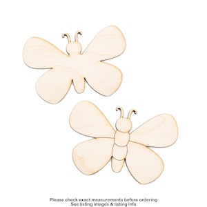 Cute Butterfly Wood Cutout-Butterfly Wood Decor-Two Design Options-Various Sizes-Spring Decor-Cute Insects-Butterfly Wood Shape-Nature Decor