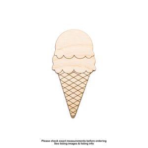 Two Scoops Ice Cream Wood Cutout-Detail-Dessert Theme Decor-Various Sizes-Ice Cream Party Theme Decor-Retro Ice Cream-Ice Cream Theme Decor