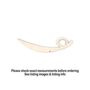 Espada de madera sin acabado cortada con láser - Espada pirata - Varios tamaños