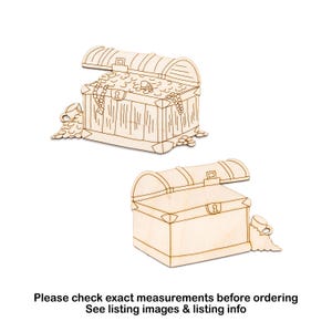 Treasure Chest-Detail Wood Cutout-Pirates Booty-Wood Pirate Decor-Various Sizes-DIY Crafts-Treasure Chest Design-Pirate Party Theme Decor