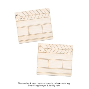 Film Clapper Board Closed Full Detail Wood Cutout-Movie Clapper-Various Sizes-DIY Crafts-Unfinished Wood-Slate-Filming Decor-Director Board