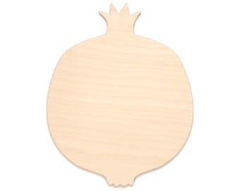 Pomegranate Blank Wood Cutout - Laser Cut Unfinished Craft Shape - Multiple Sizes