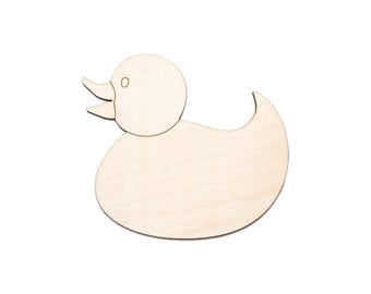 Duck Toy Detailed Wood Cutout - Laser Cut Unfinished Craft Shape - Multiple Sizes