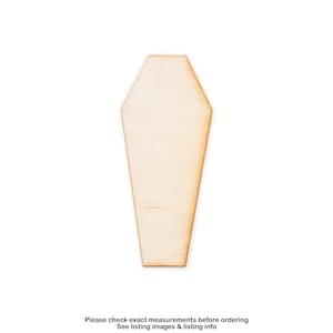 Slim Traditional Coffin-Blank Wood Cutout-Various Sizes-Halloween Decor-Craft Supplies-DIY Crafts-Party Decor-Wood Coffins-Goth Party Favors
