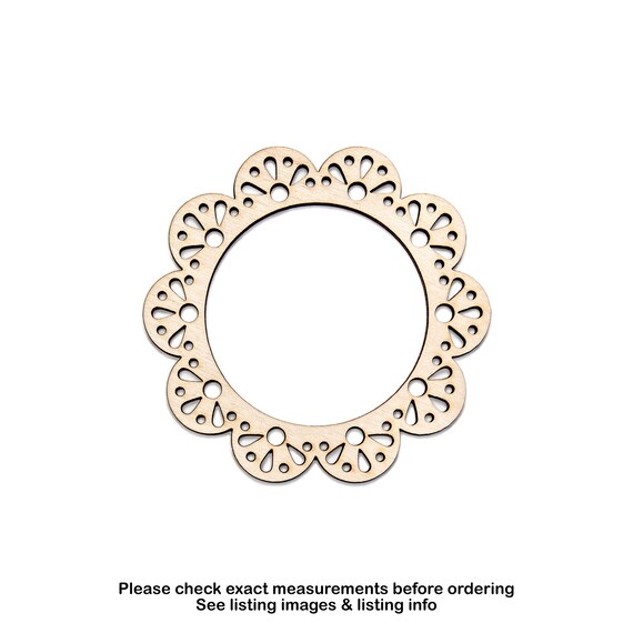 Round wood outlet frames for crafts