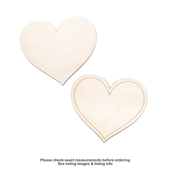 Wood Hearts for Crafts 12 Inch, 4 Pack DIY Blank Wooden Heart Shape  Ornaments for Crafts Unfinished Hearts Wood Cutout for Crafts Valentine's  Hearts