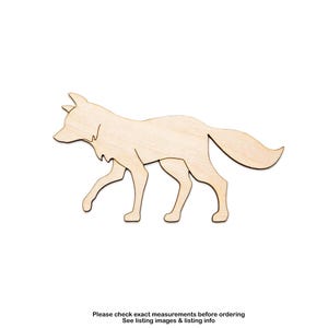 Fox Trot Wood Cutout - Laser Cut Unfinished Craft Shape - Multiple Sizes