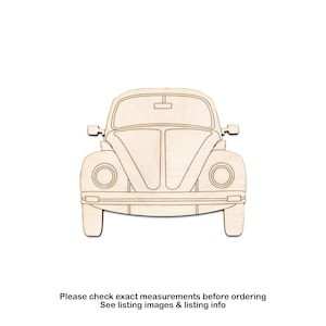 Coche antiguo Buggy - Detalle de madera recortada - Decoración de coches y vehículos - Varios tamaños - Manualidades de bricolaje - Madera sin terminar - Coches antiguos - Decoración de automóviles - Coches retro de madera