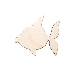 Poisson ange découpé en bois-décor en bois de poisson tropical-différentes tailles-formes de poisson en bois-décor créatures marines-mignon poisson forme-décor thème poisson