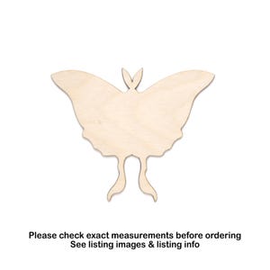 Luna Moth Blank Wood Cutout-Moths And Butterflies Decor-Various Sizes-DIY Crafts-Bugs And Insects-Entomologist Decor-Paintable-Forest Bugs