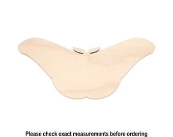 Emperor Moth Blank Wood Cutout - Laser Cut Unfinished Craft Shape - Multiple Sizes