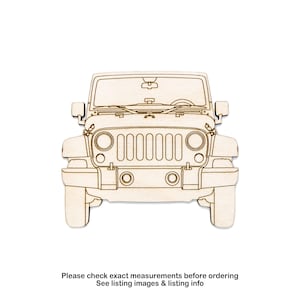 Off Road Vehicle Front View Detail Wood Cutout-Outdoorsy Cars Decor-Unfinished Wood-Various Sizes-DIY Crafts-Cars And Vehicles-Travel Cars