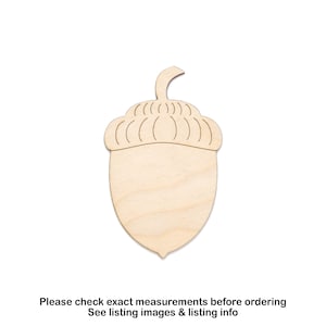 Acorn Tall Detail Wood Cutout-Tree Nuts-Various Sizes-DIY Crafts-Unfinished Wood-Squirrel Nut-Fall Decor-Spring Decor-Outdoorsy Decor-Nature