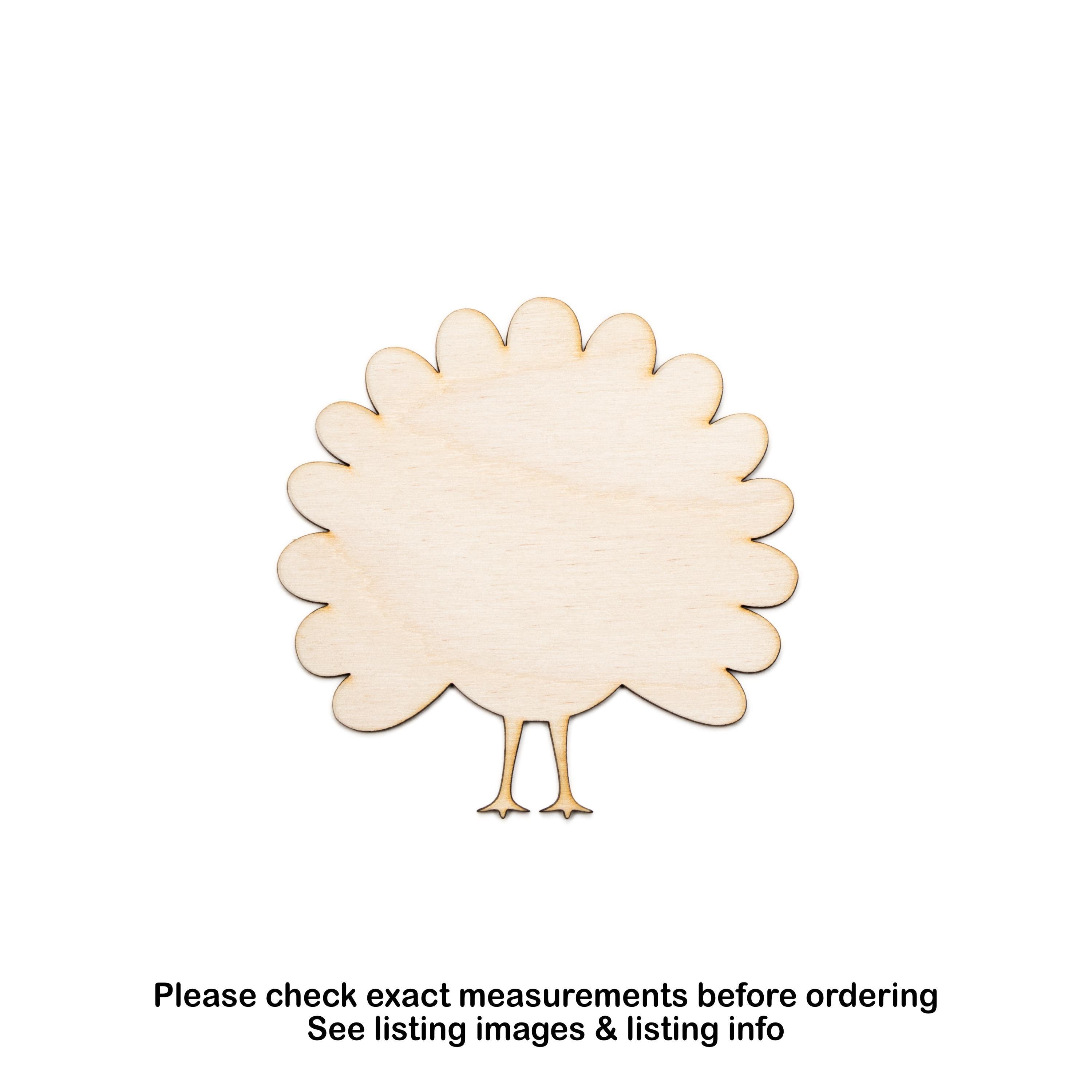 Turkey Blank Wood Cutout-Fall Turkey Decor-Choose A Size-DIY Crafts-Fall Decor-Cute Turkey Wood cutout-Holiday Crafts-Thanksgiving Decor